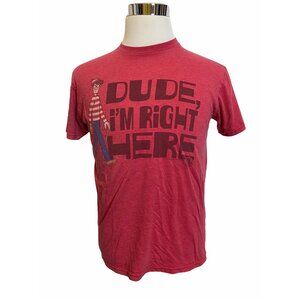 Where’s Waldo Tshirt Medium Red
